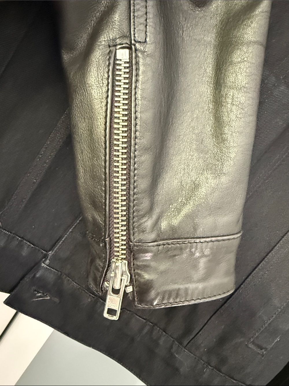 The Kooples Black Mixed-Media Jean Jacket - Picture 4 of 8